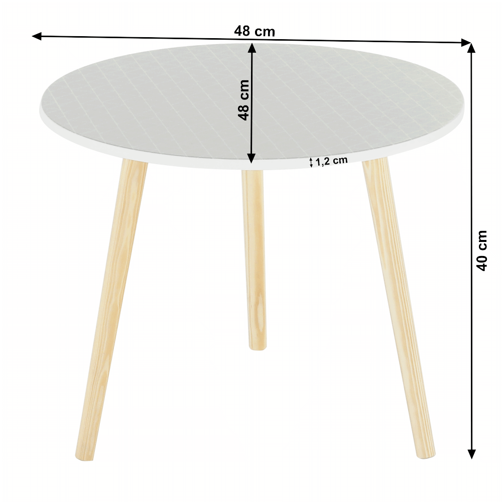 Príručný stolík, sivá/nohy prírodná, HANSON