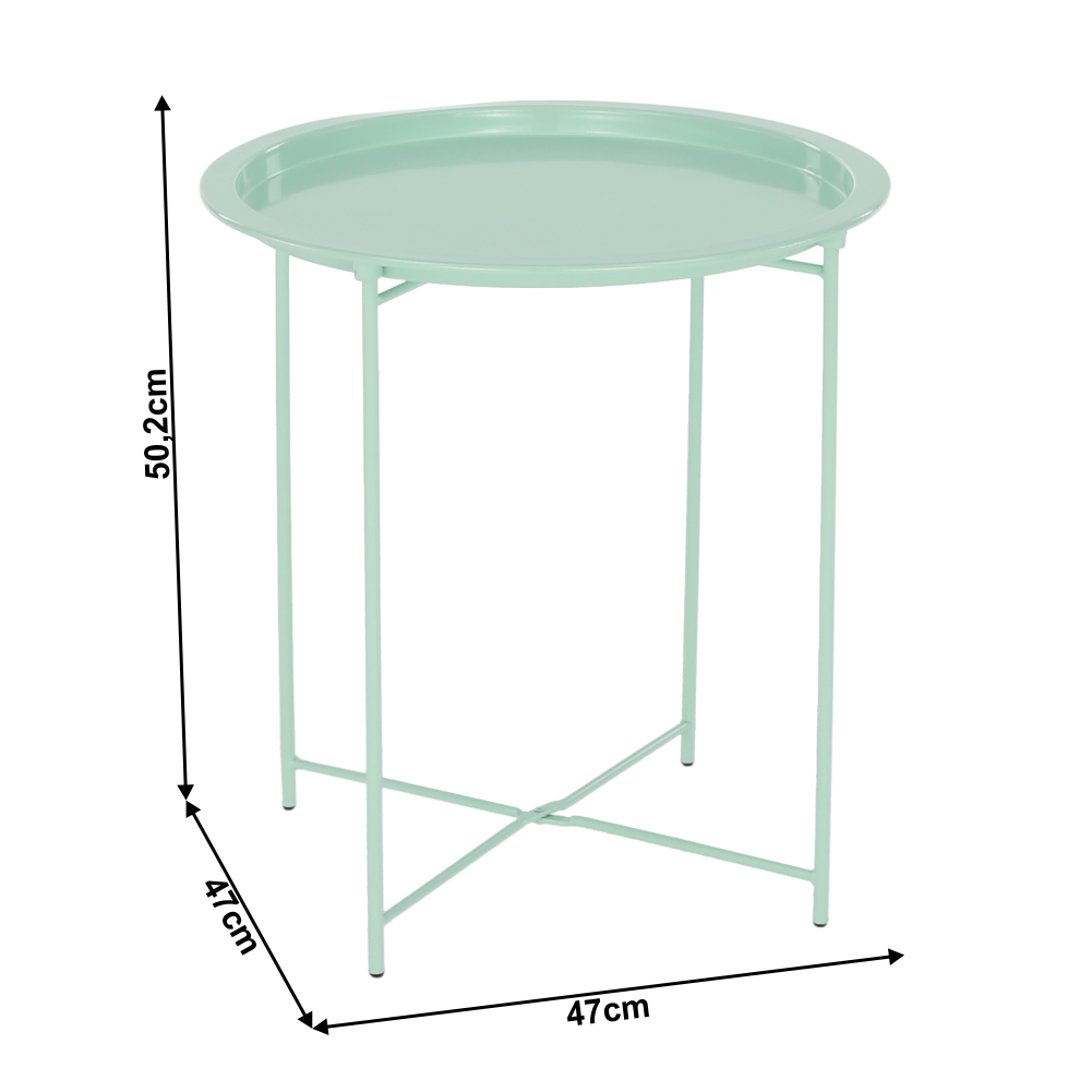 Príručný stolík s odnímateľnou táckou, neo mint, RENDER